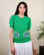 Emb Sunrise S/S Cardigan in Grün | Pretty Vacant | Damencardigan - Bright House Vintage