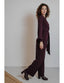 Emmylou Jumpsuit Wine Jersey Crepe | Very Cherry - Bright House Vintage
