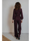 Emmylou Jumpsuit Wine Jersey Crepe | Very Cherry - Bright House Vintage