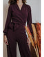 Emmylou Jumpsuit Wine Jersey Crepe | Very Cherry - Bright House Vintage