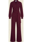 Emmylou Jumpsuit Wine Jersey Crepe | Very Cherry - Bright House Vintage
