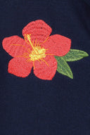 Fei Tropical Summer Cardigan in Navy | Banned Retro - Bright House Vintage