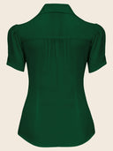 Gene Blouse in Jadegrün, Rückansicht