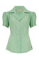 Gene Blouse in Mint | Weekend Doll | Damenbluse - Bright House Vintage