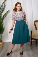 Gene Blouse in Purple Hydrangea | Weekend Doll - Bright House Vintage