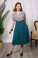 Gene Blouse in Purple Hydrangea | Weekend Doll - Bright House Vintage
