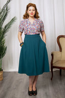 Gene Blouse in Purple Hydrangea | Weekend Doll - Bright House Vintage
