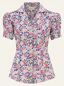 Gene Blouse in Purple Hydrangea – Weekend Doll