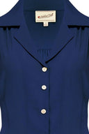 Gene Blouse in Navy von Weekend Doll, Stoffdetail