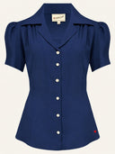 Gene Blouse in Navy von Weekend Doll, Freisteller