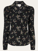 Gene Long Sleeve Blouse in Berry Floral Black von Weekend Doll, Freisteller