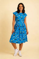 Gina Dress in Lighthouses | Pretty Vacant - Bright House Vintage