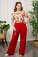 Ginger Blouse in Ivory Poppy | Weekend Doll - Bright House Vintage