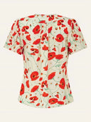 Ginger Blouse in Ivory Poppy | Weekend Doll - Bright House Vintage