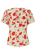 Ginger Blouse in Ivory Poppy | Weekend Doll - Bright House Vintage