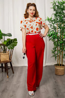 Ginger Blouse in Ivory Poppy | Weekend Doll - Bright House Vintage