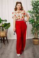 Ginger Blouse in Ivory Poppy | Weekend Doll - Bright House Vintage