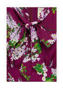 Grace Bow Tie Dress in Burgunder Wisteria | Weekend Doll - Bright House Vintage