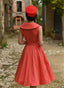 Hannah Polka Dot Swing Dress in Rot | Hearts & Roses | Damenkleid - Bright House Vintage