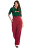 Her Favourites Trousers in Burgundy | Banned Retro - Bright House Vintage