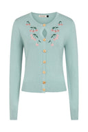 Heritage Cherry Cardigan in Blau | Banned Retro - Bright House Vintage