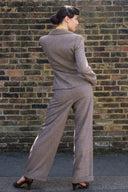 Ingrid Herringbone Jacket in Braun | Weekend Doll - Bright House Vintage