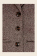 Ingrid Herringbone Jacket in Braun – Weekend Doll