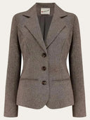 Ingrid Herringbone Jacket in Braun – Weekend Doll