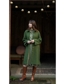Isia Coat in Fern Green | Very Cherry | Damenmantel - Bright House Vintage