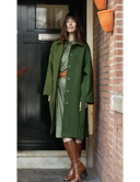 Isia Coat in Fern Green | Very Cherry | Damenmantel - Bright House Vintage