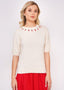 Ivory Strawberry Pullover | Circus Clothing - Bright House Vintage