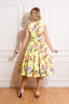 Josie Floral Swing Dress in Gelb | Hearts & Roses | Damenkleid - Bright House Vintage