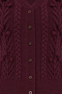 Judy Merino Cardigan in Burgunder | Weekend Doll - Bright House Vintage