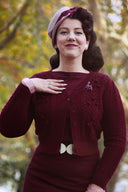 Judy Merino Cardigan in Burgunder | Weekend Doll - Bright House Vintage