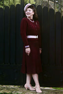 Judy Merino Cardigan in Burgunder | Weekend Doll - Bright House Vintage