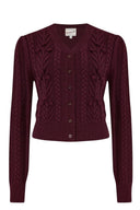 Judy Merino Cardigan in Burgundy | Weekend Doll - Bright House Vintage