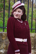 Judy Merino Cardigan in Burgundy | Weekend Doll - Bright House Vintage