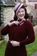 Judy Merino Cardigan in Burgundy | Weekend Doll - Bright House Vintage