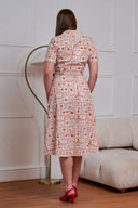 Kate Tonal Tropic Dress in Braun | Banned Retro - Bright House Vintage