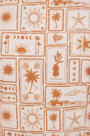 Kate Tonal Tropic Dress in Braun | Banned Retro - Bright House Vintage