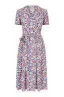 Katherine Shirt Dress in Purple Hydrangea | Weekend Doll - Bright House Vintage