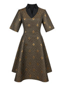 Kleid Nelly in Gold von Femkit, Vorderansicht