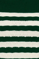 Lana Sweater in Bottle Green and Ivory Stripe von Weekend Doll, Stoffdetail