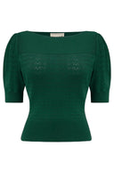 Lana Sweater in Bottle Green | Weekend Doll - Bright House Vintage