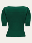 Lana Sweater in Flaschengrün, Rückansicht