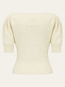 Lana Sweater in Elfenbein, Rückansicht – Weekend Doll