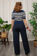 Lana Sweater in Navy and Ivory Stripe | Weekend Doll - Bright House Vintage