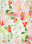 Larisa Floral Swing Dress in Weiß & Rosa | Hearts & Roses | Damenkleid - Bright House Vintage