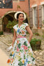 Lottie Floral Swing Dress in Weiß | Hearts & Roses | Damenkleid - Bright House Vintage