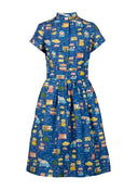 Louise Dress Blue Festival | Palava - Bright House Vintage